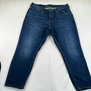 Old Navy Athletic Built-in Flex Jeans 36x30 Mens Blue Denim Tapered Leg